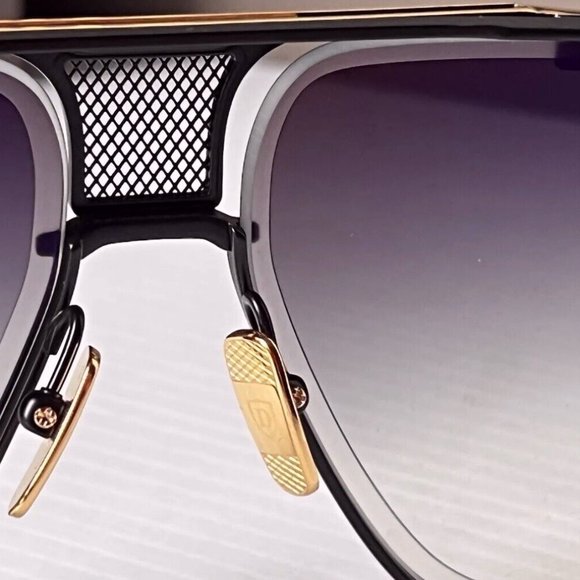 DITA Mach Five DRX 2087-A Matte Black Yellow Gold / Gray Gradient Sunglasses - Picture 4 of 8